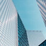 modern business building with clear sky