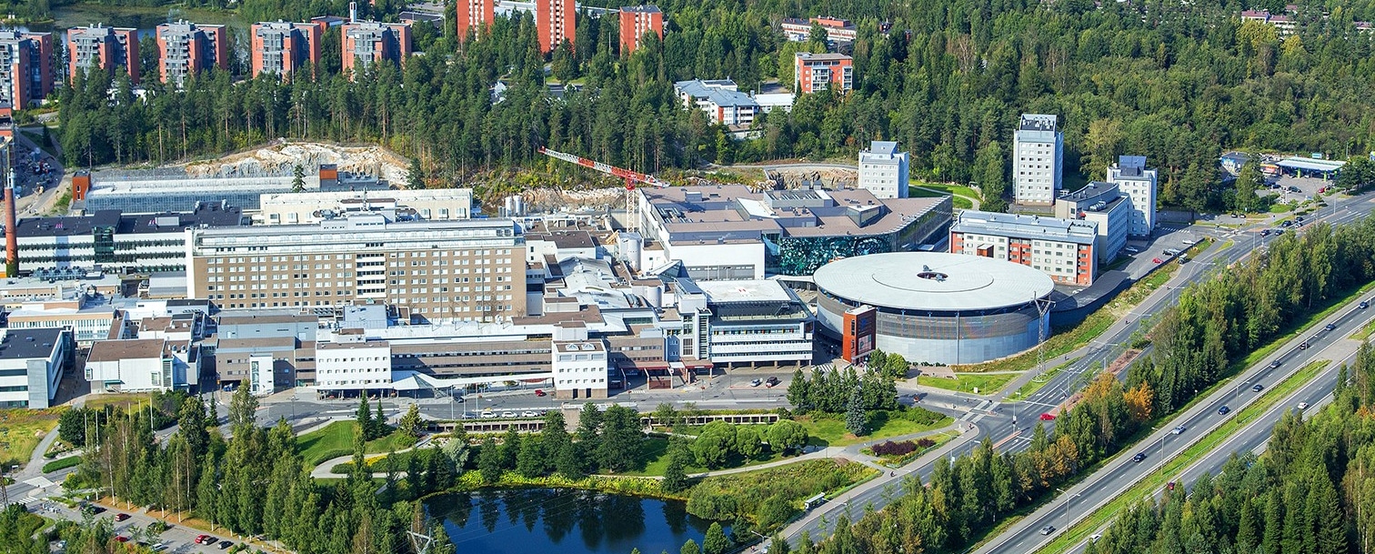 Aerial view of Kuopio hospital